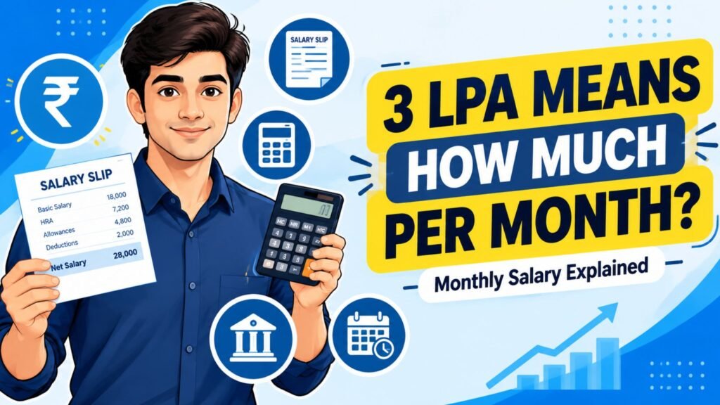 3 LPA Means How Much Per Month? In-Hand Salary Calculation 2026-27